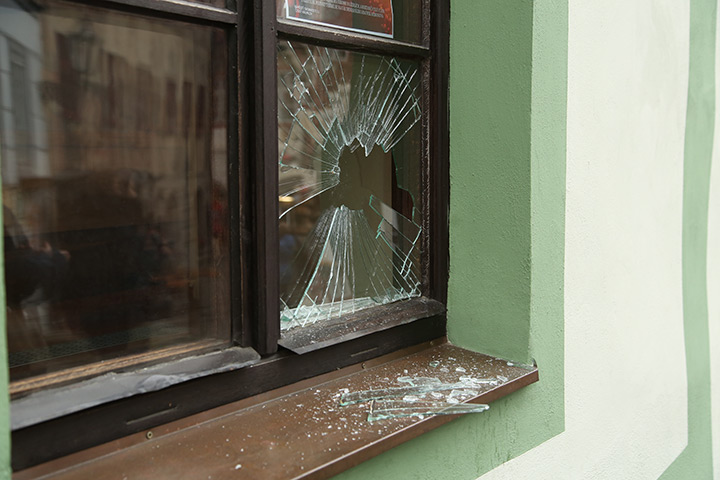 A2B Glass are able to board up broken windows while they are being repaired in Rainhill.